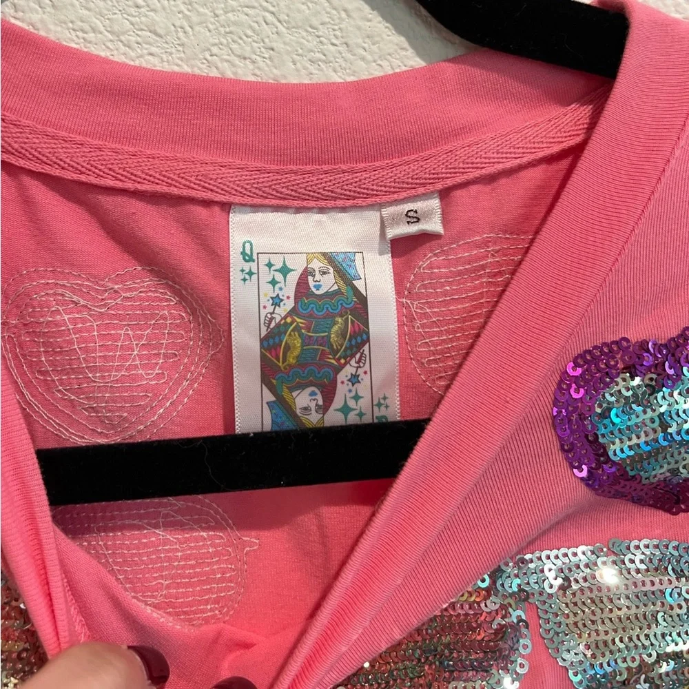 Queen of Sparkles Pink Sequin Sunglass Tank Dress – Size Small - Picture 4 of 5